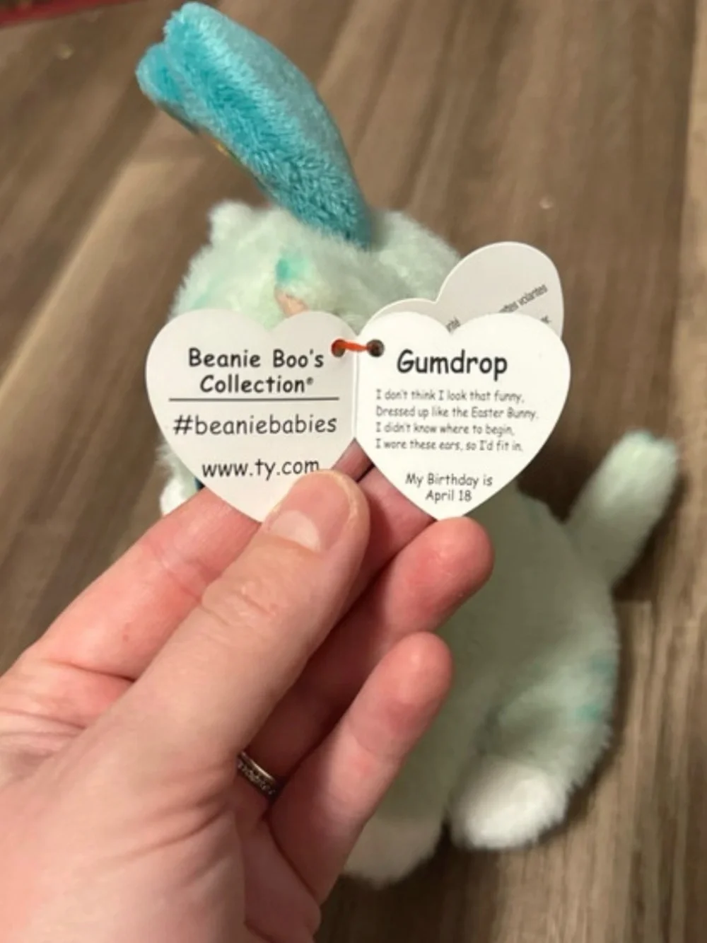 TY Beanie Boo Gumdrop the Easter Cat